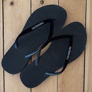 Havaianas Black Flip Flops